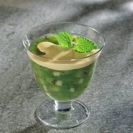 Kiwigrütze mit Vanille-Soße Rezept