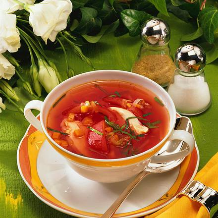 Klare Tomatensuppe Rezept Klare Tomatensuppe Rezept
