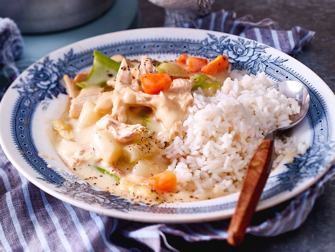 Klassisches Hühnerfrikassee Rezept Klassisches Hühnerfrikassee Rezept