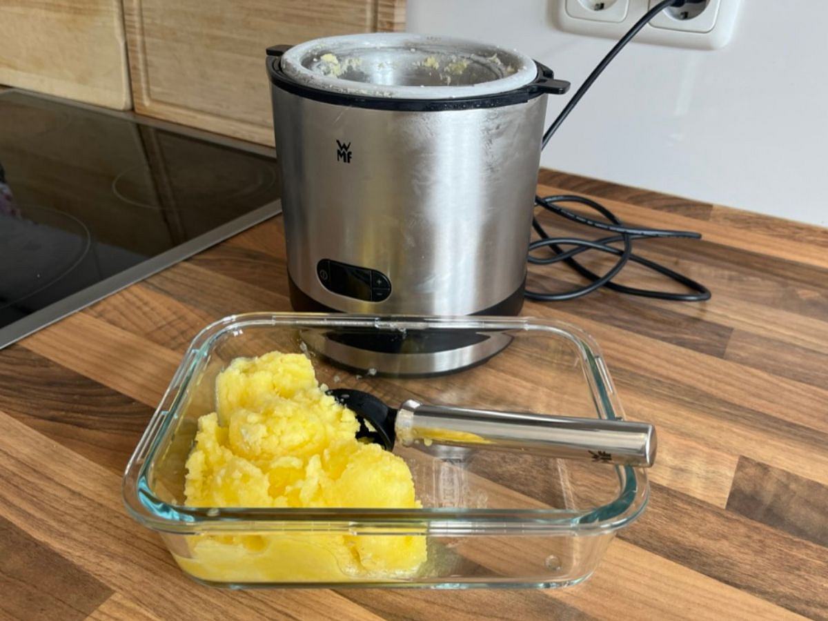 Test WMF Küchenminis Eismaschine 3-in-1 das Ergebnis meines Tests: Sorbet