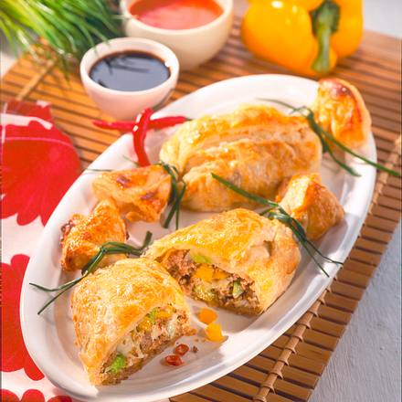 Kleine Gemüse-Hack-Strudel Rezept Kleine Gemüse-Hack-Strudel Rezept