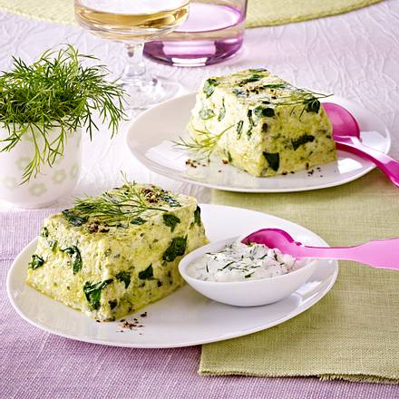 Kleine Kabeljau-Spinat-Terrinen Rezept Kleine Kabeljau-Spinat-Terrinen Rezept