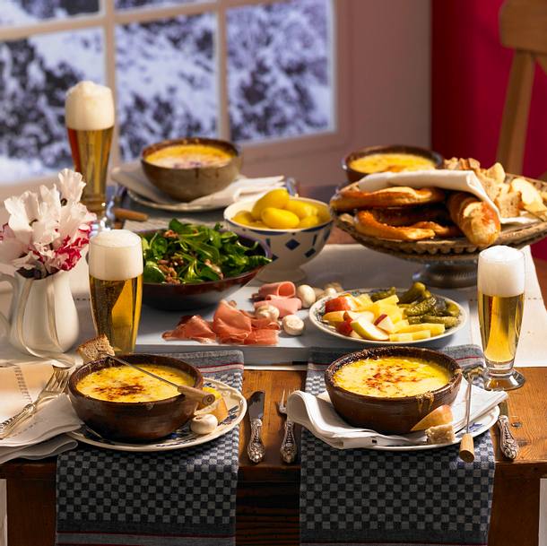 Kleines bayrisches Käsefondue Rezept Kleines bayrisches Käsefondue Rezept