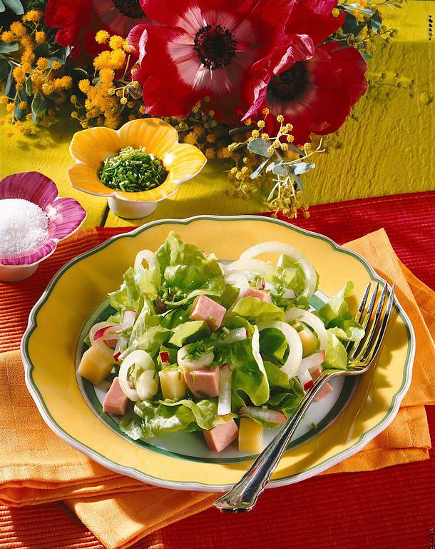 Knackiger Salat mit Fleischwurst Rezept | LECKER