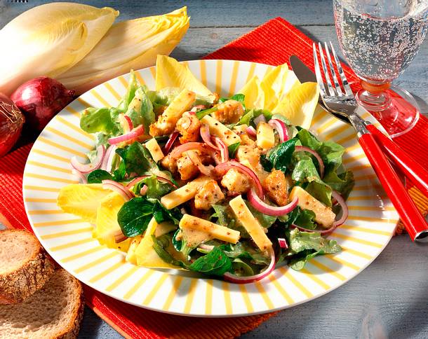 Knackiger Salatteller Rezept