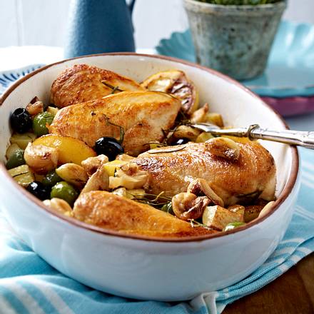 Knobi-Hähnchenfilets mit Oliven Rezept