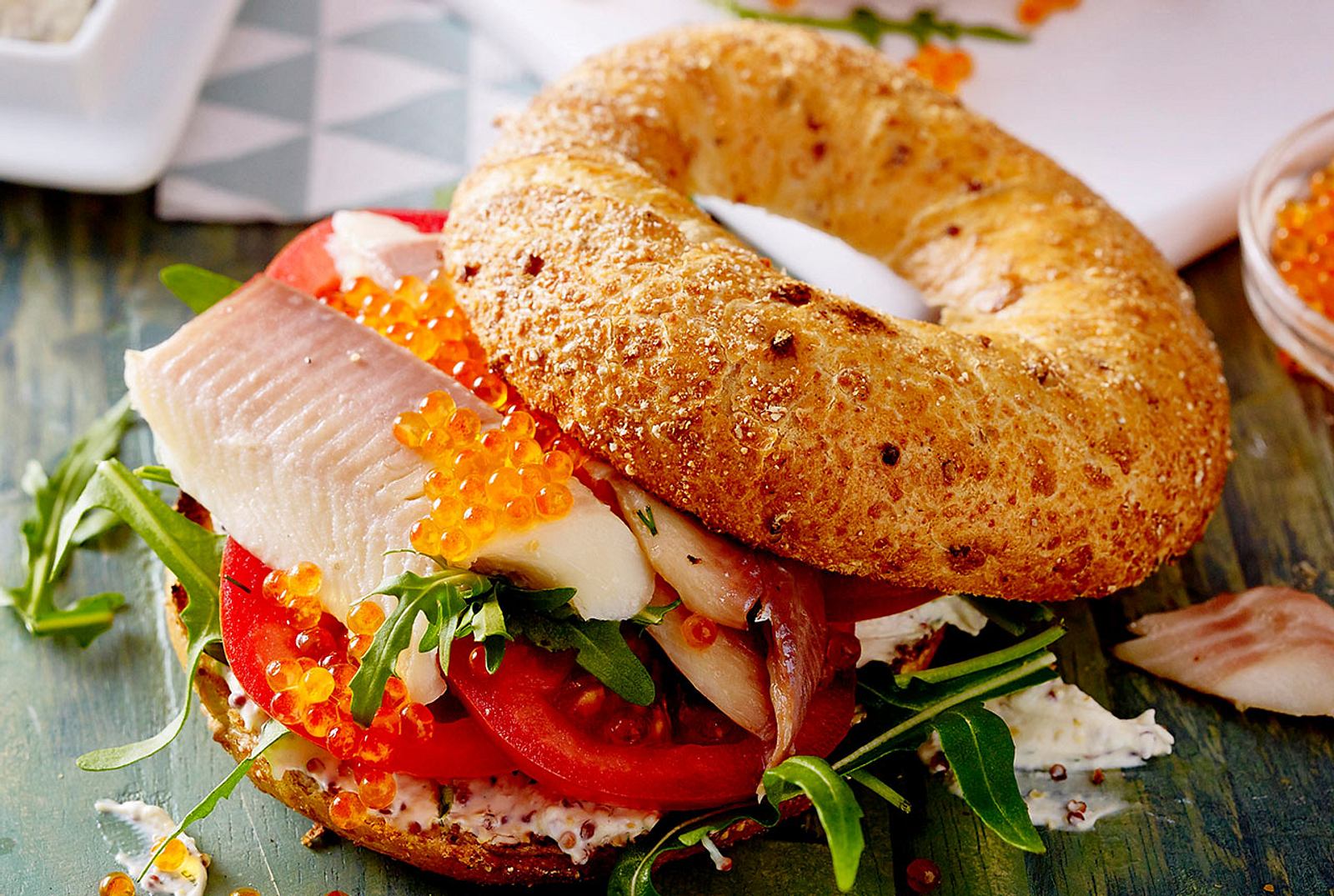 Knusper-Bagels „Fisch ’n’ frisch“ Rezept | LECKER