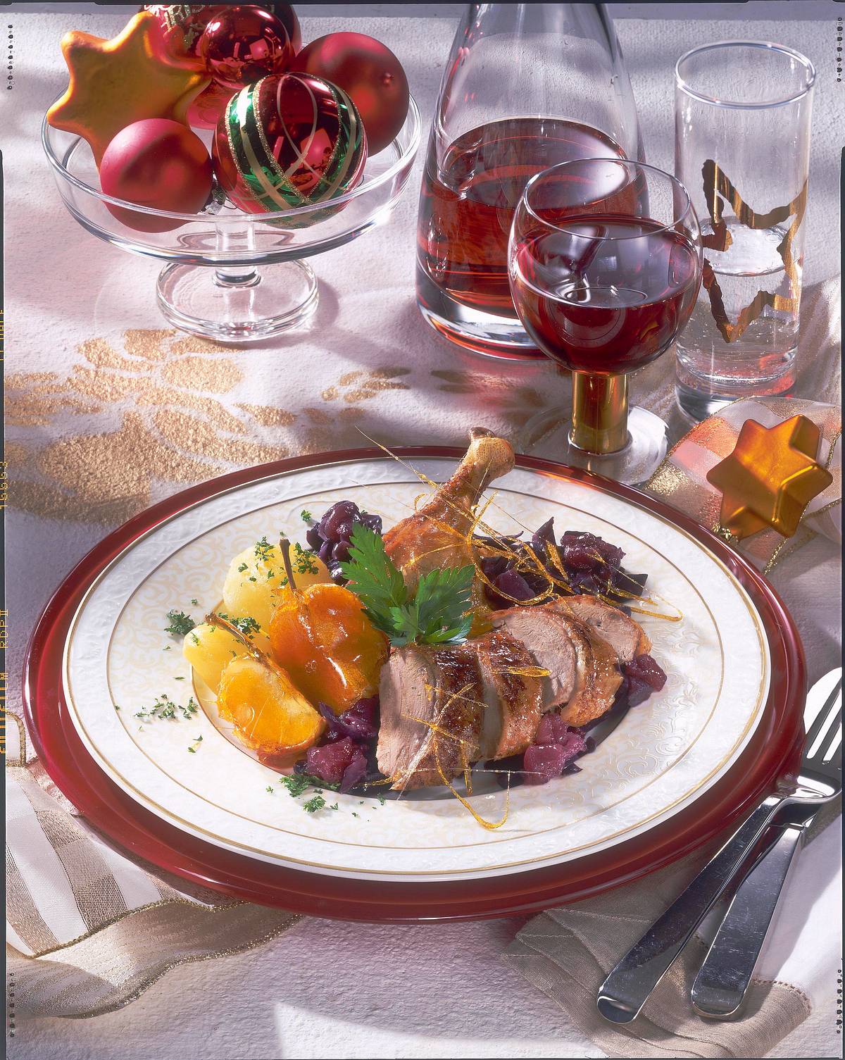 Knusper Ente mit karamellisiertem Rotkohl Rezept