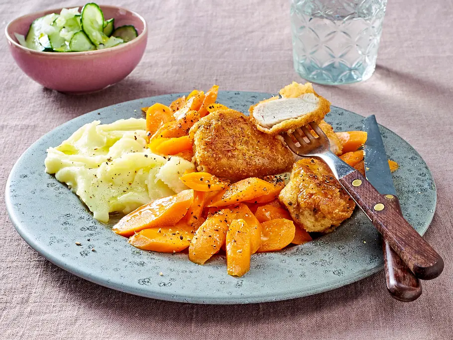 Knusper-Nuggets auf feinen Möhren Rezept Knusper-Nuggets auf feinen Möhren Rezept