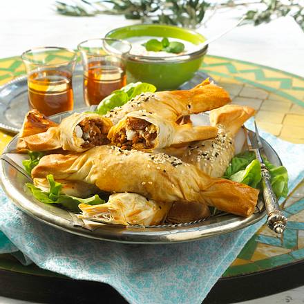 Knusprige Hack-Käse-Päckchen Rezept