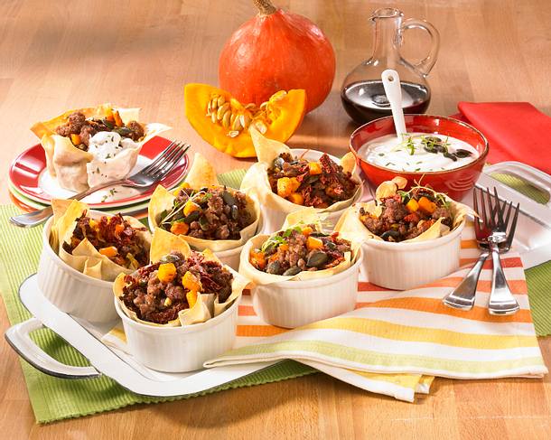 Knusprige Hackkörbchen Rezept Knusprige Hackkörbchen Rezept