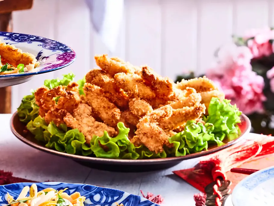 Knusprige Hähnchenstreifen Rezept Knusprige Hähnchenstreifen Rezept