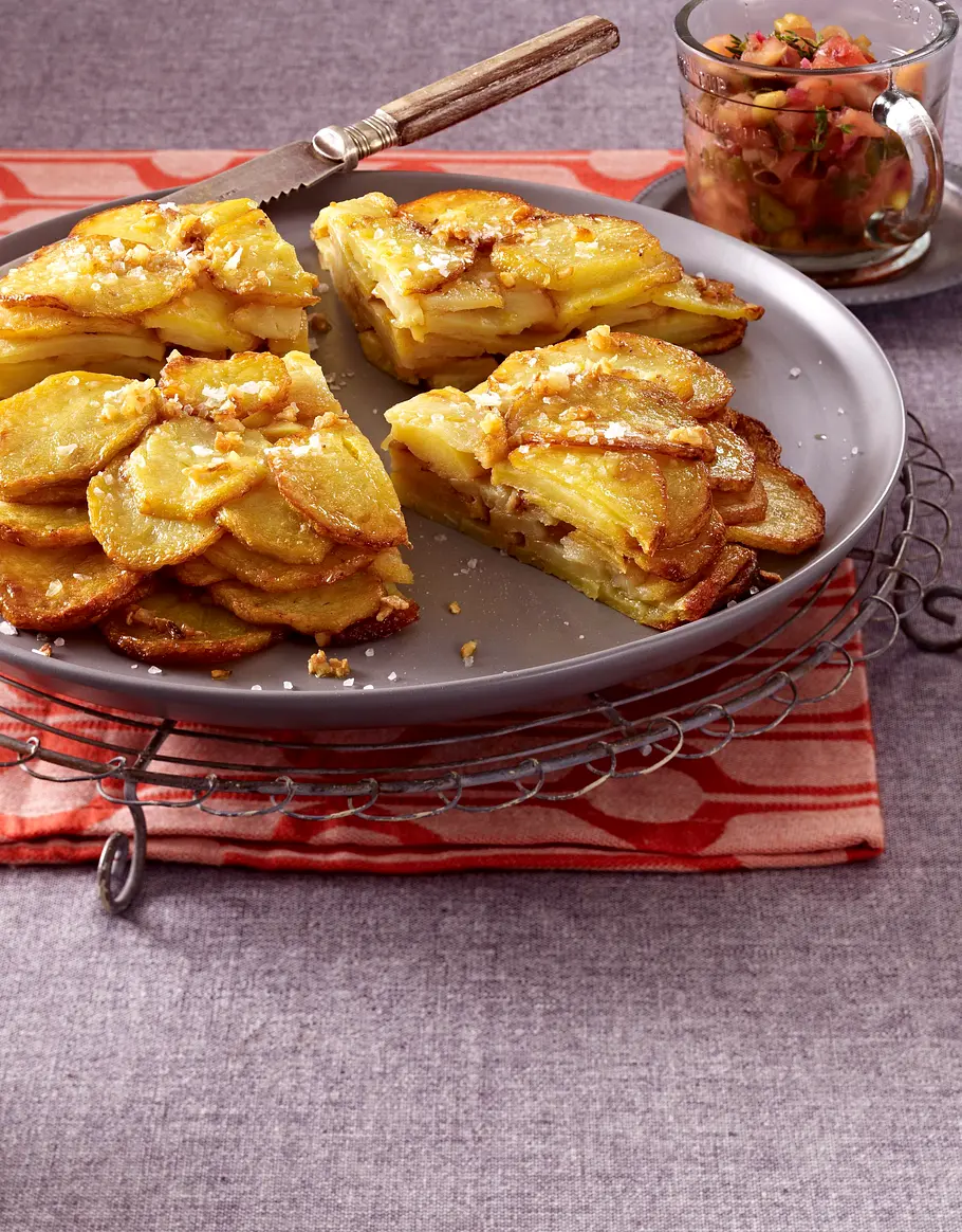 Knusprige Kartoffeltorte mit Apfelchutney Rezept