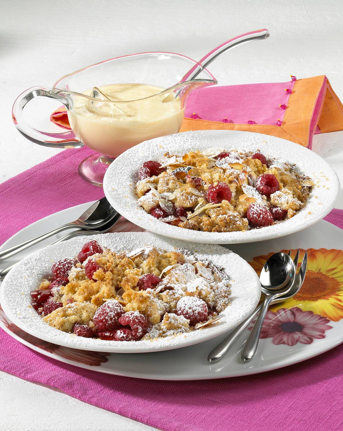 Knuspriger Himbeer-Crumble Rezept