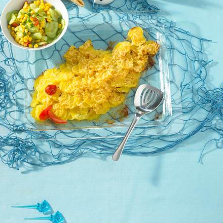 Knuspriger Kartoffel-Fisch Rezept Knuspriger Kartoffel-Fisch Rezept