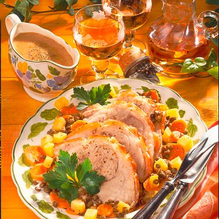 Knuspriger Schweinerollbraten Rezept Knuspriger Schweinerollbraten Rezept