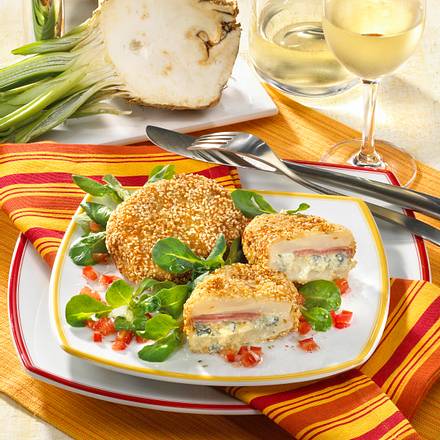 Knuspriges Sellerie Cordon bleu Rezept Knuspriges Sellerie Cordon bleu Rezept