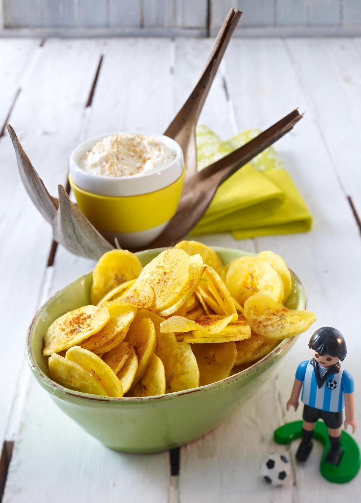 Kochbananenchips mit Kokos-Ingwer-Dip Rezept