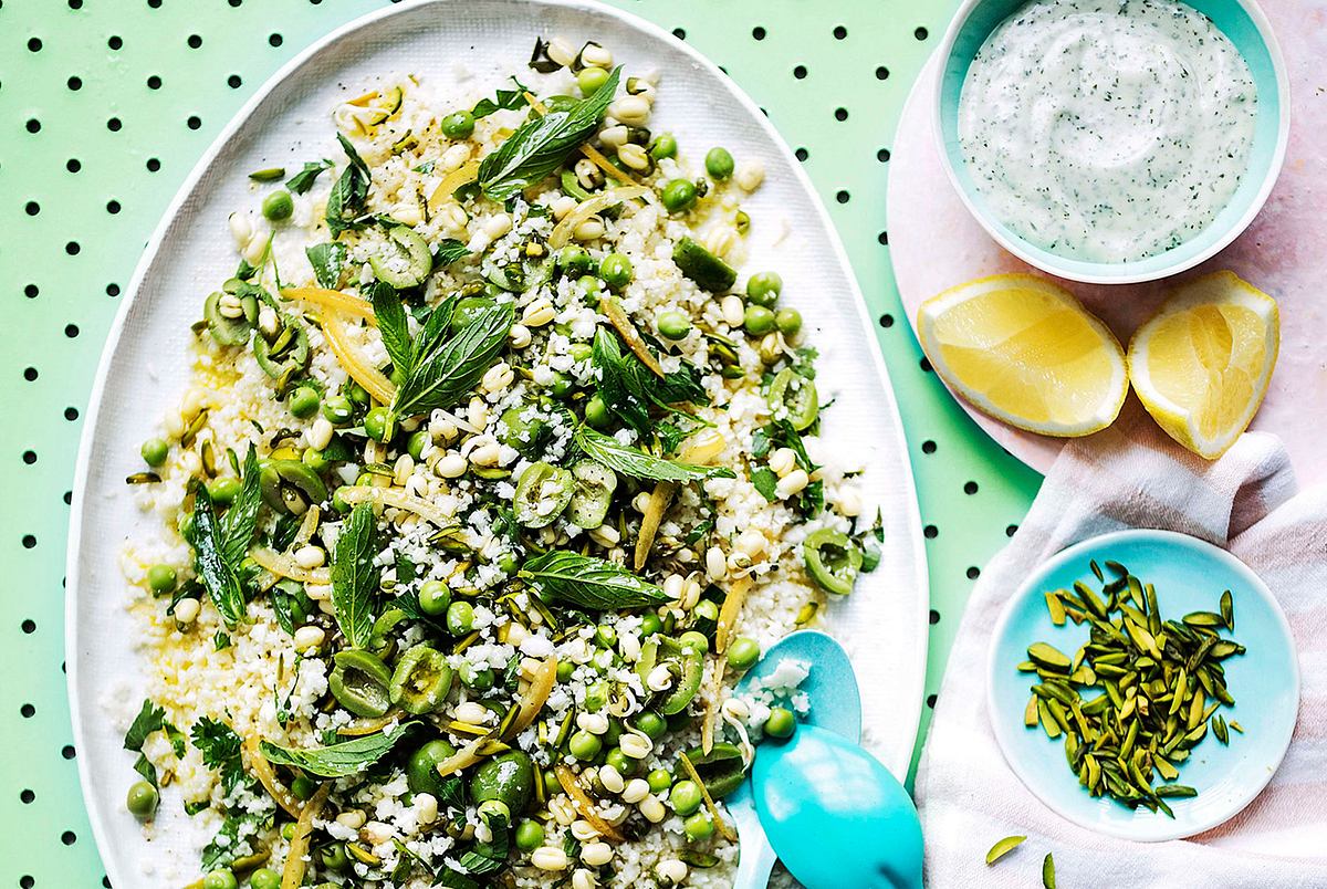 Kohl-Couscous-Hit mit freshen Erbsen Rezept