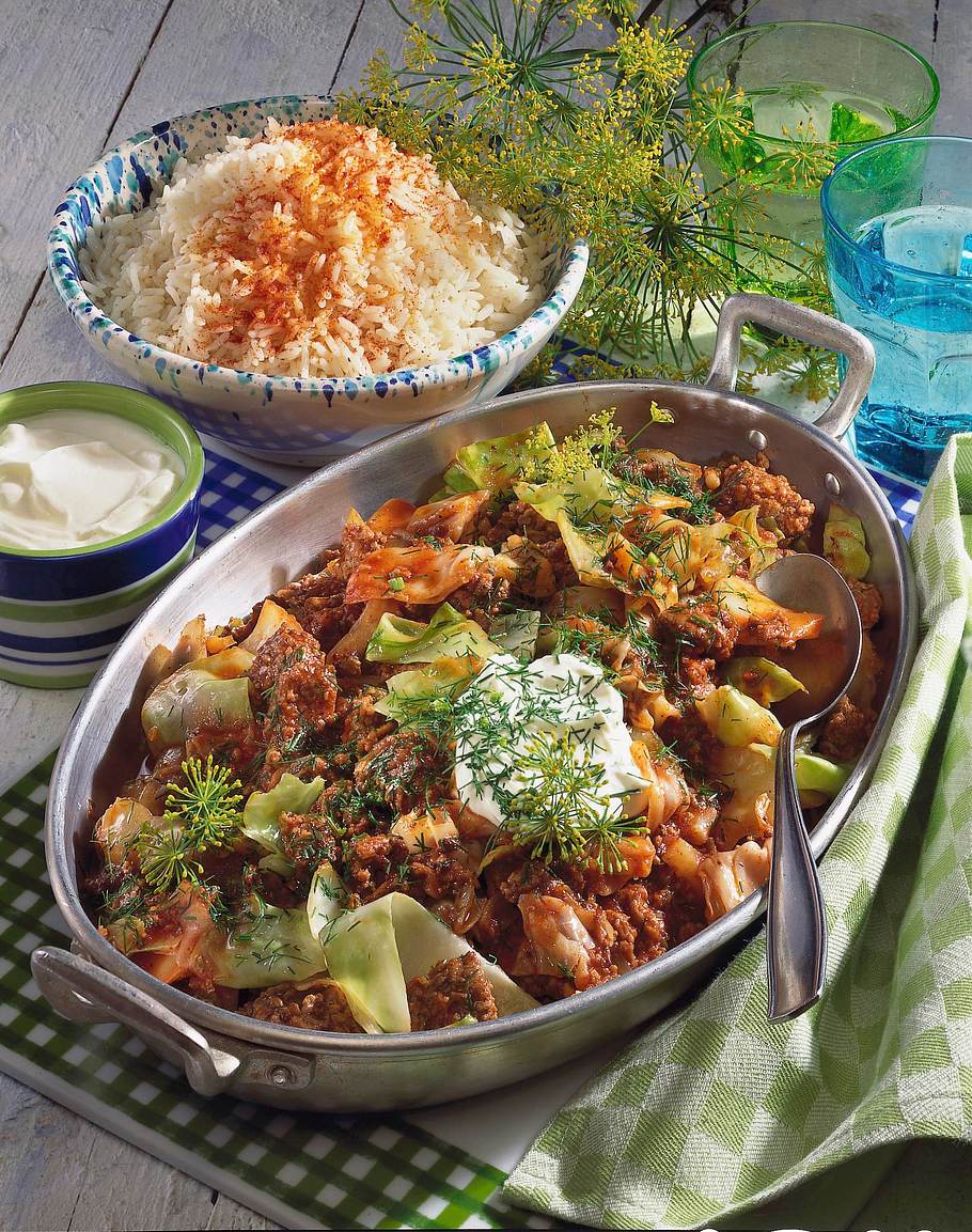 Kohl-Hackfleisch-Pfanne Rezept