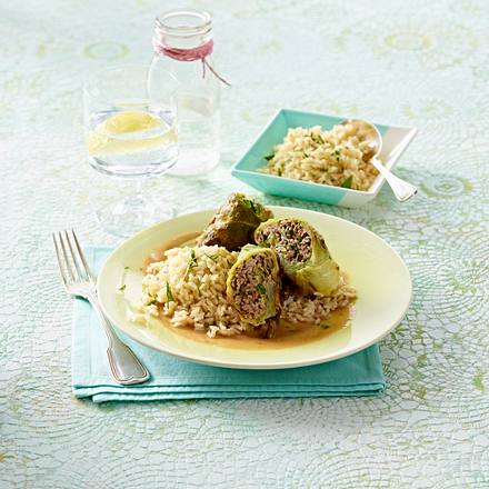 Kohl-Roulade mit Reis Rezept Kohl-Roulade mit Reis Rezept