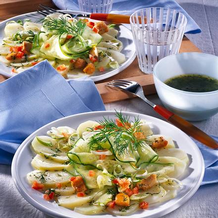 Kohlrabi-Gurken-Carpaccio Rezept