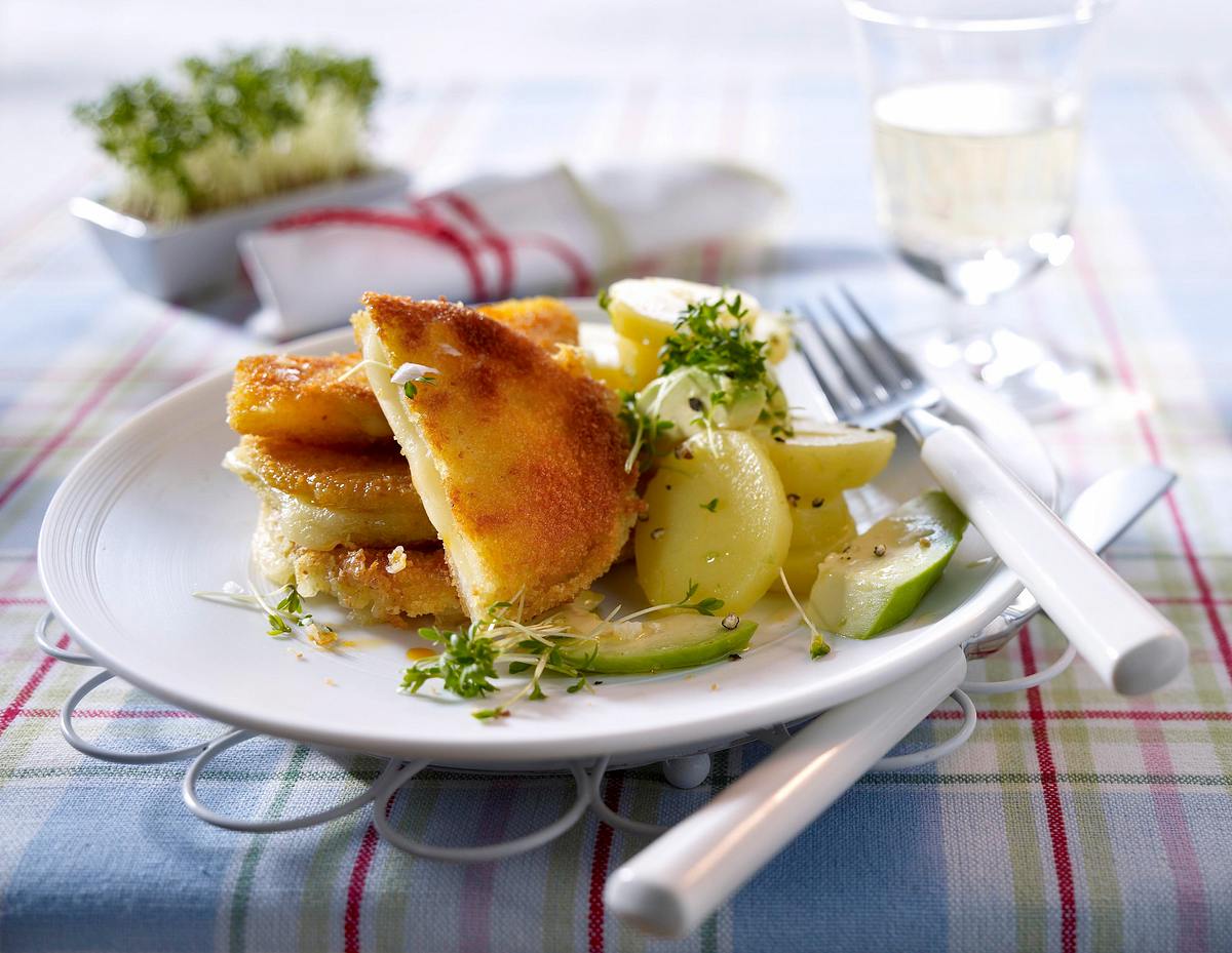 Kohlrabi-Käse-Schnitzel Rezept