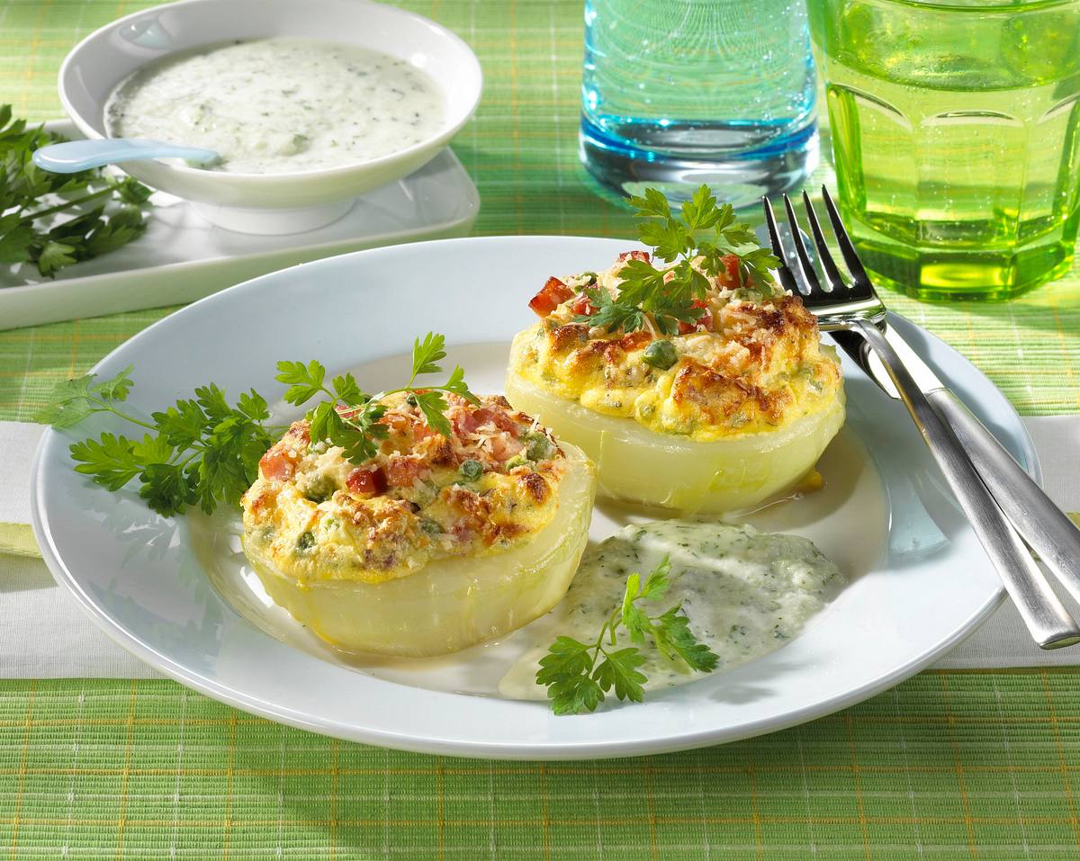 Kohlrabi mit Schinken-Kräuter-Füllung Rezept