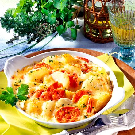 Kohlrabi-Möhrengratin mit Kasseler Rezept Kohlrabi-Möhrengratin mit Kasseler Rezept