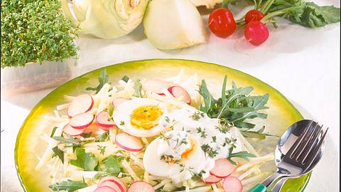 Kohlrabi-Salat mit Kresse-Schmand Rezept - Foto: House of Food / Bauer Food Experts KG