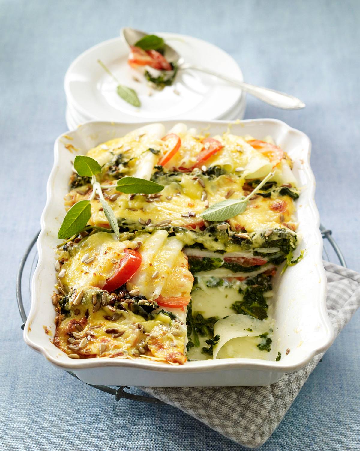 Kohlrabi-Spinat-Lasagne Rezept