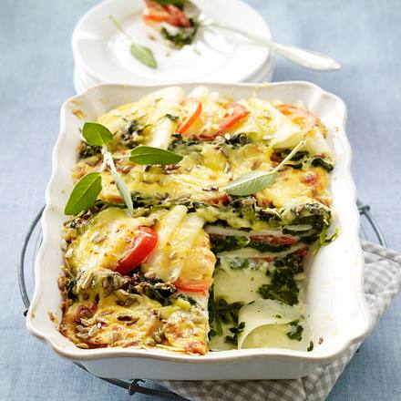 Kohlrabi-Spinat-Lasagne Rezept