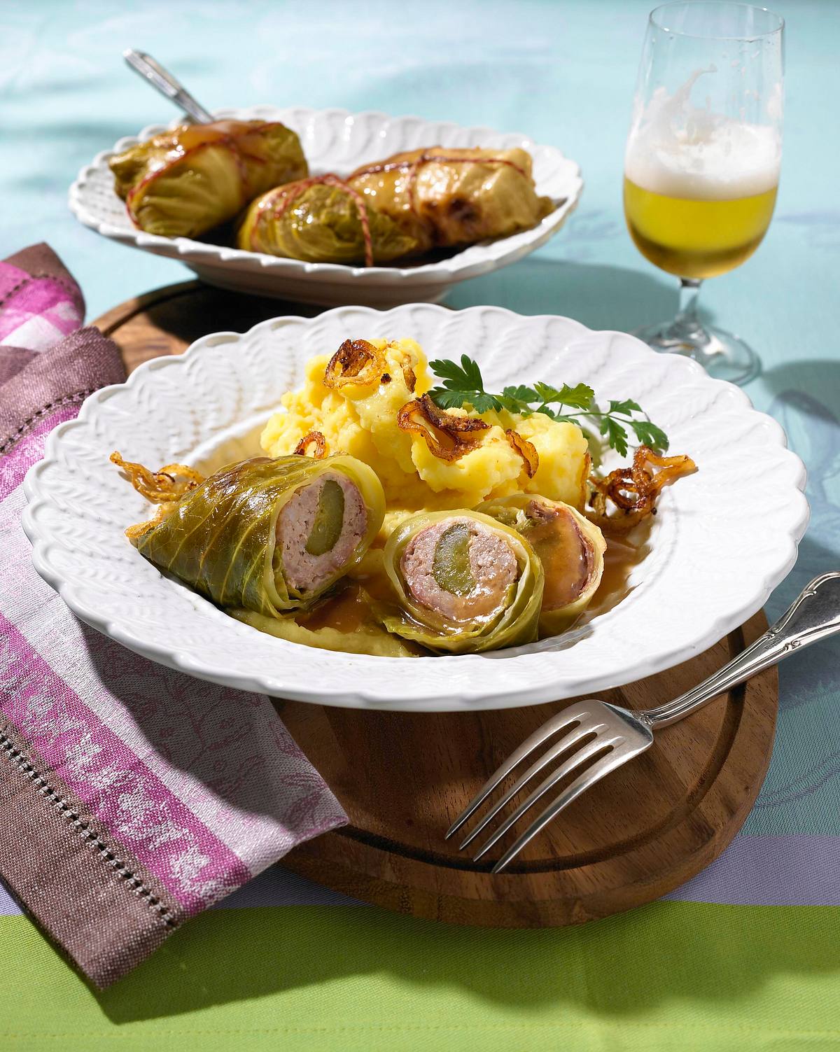 Kohlrouladen mit Kartoffelpüree Rezept