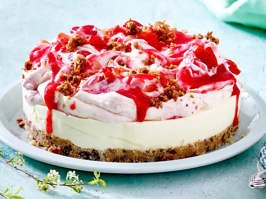 Kokos-Erdbeer-Torte ohne Backen Rezept
