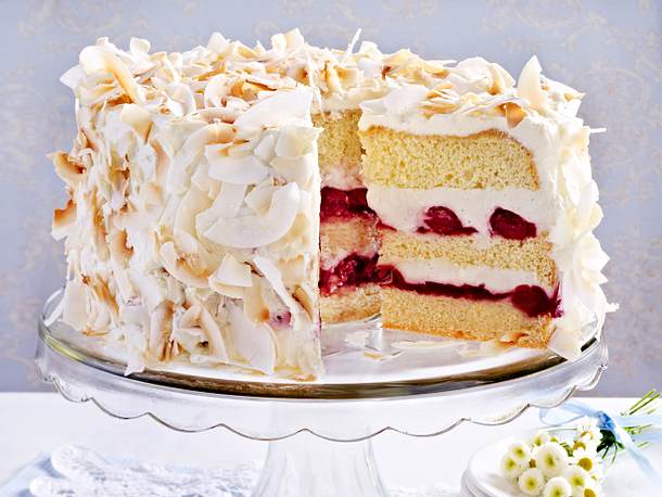 Mini-Kokos-Kirschtorte Rezept