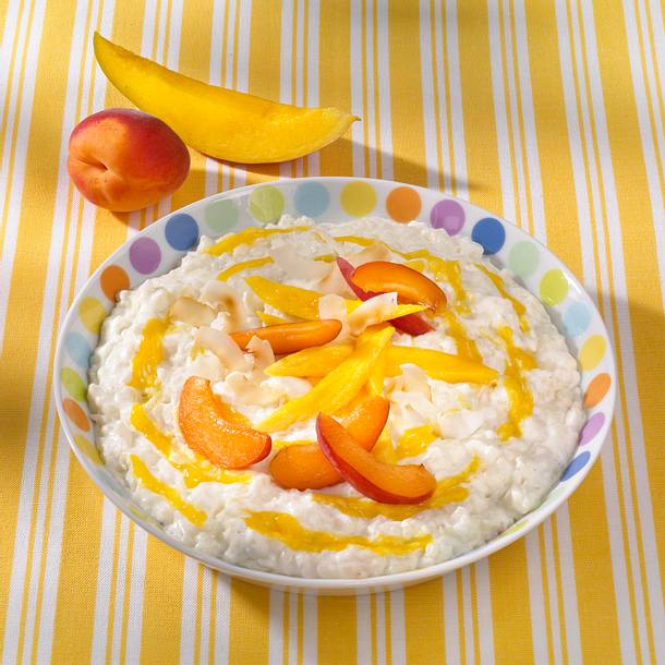 Kokos-Milchreis mit Mango Rezept Kokos-Milchreis mit Mango Rezept