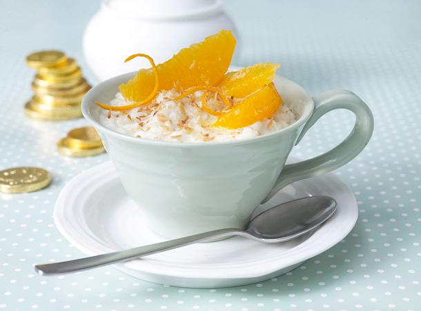 Kokos-Milchreis mit Orangenfilet Rezept Kokos-Milchreis mit Orangenfilet Rezept