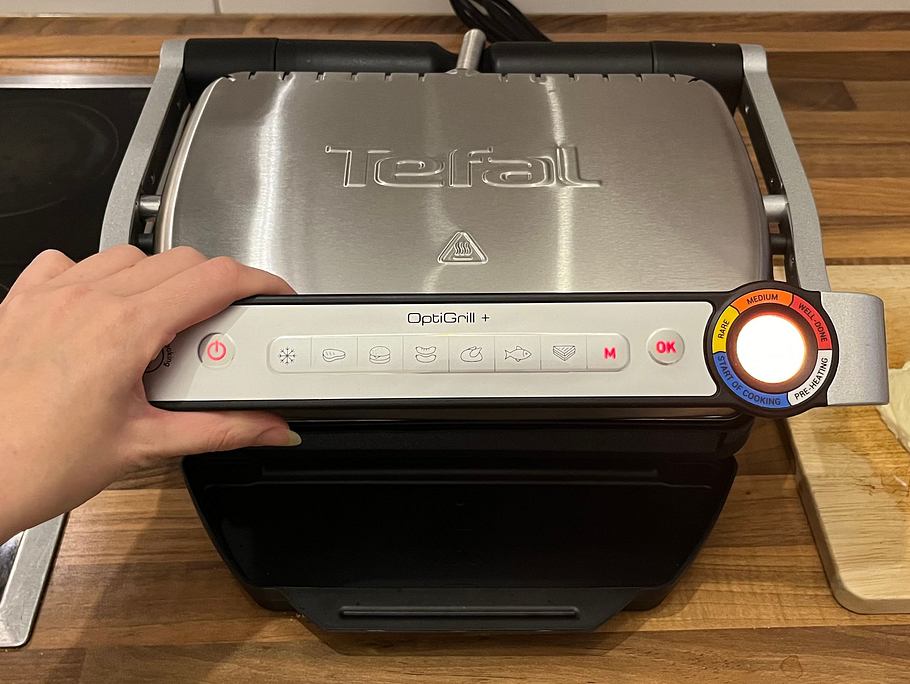 Mein Testgerät, der Tefal OptiGrill + verfügt über 6 automatische Grill-Programme Mein Testgerät, der Tefal OptiGrill + verfügt über 6 automatische Grill-Programme
