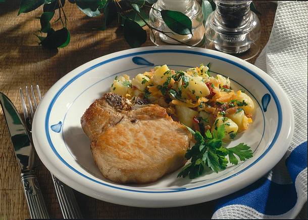 Kotelett mit Kartoffelgemüse Rezept