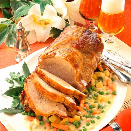 Kotelettbraten mit Gemüse Rezept Kotelettbraten mit Gemüse Rezept