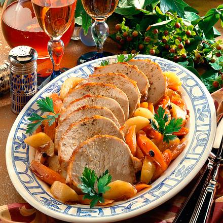 Kotelettbraten mit Gemüse Rezept Kotelettbraten mit Gemüse Rezept
