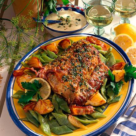 Kotelettbraten und Schneidebohnen Rezept