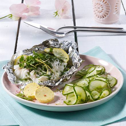 Kräuter-Fischfilet mit Zitronenbutter Rezept