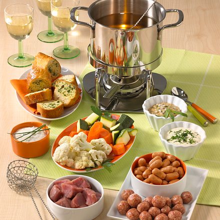 Kräuterbaguette (Brühe-Fondue) Rezept Kräuterbaguette (Brühe-Fondue) Rezept