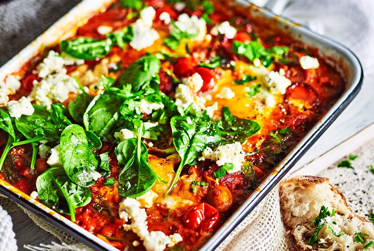 Kraftvolle Ofen-Shakshuka Rezept