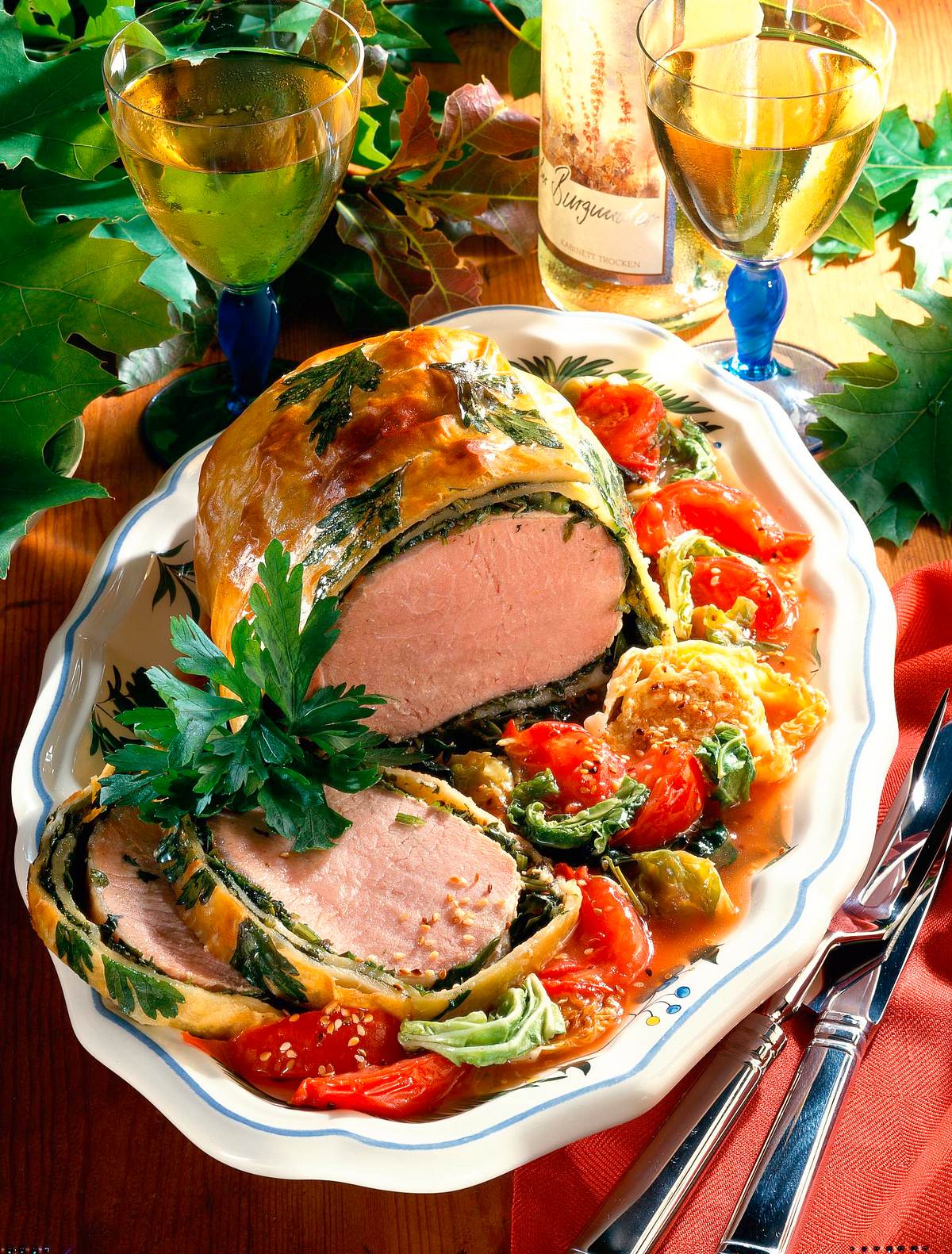 Kräuter-Kasseler in Blätterteig Rezept