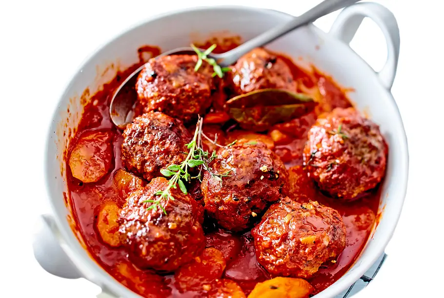 Kräuter-Polpette in Tomatensugo Rezept Kräuter-Polpette in Tomatensugo Rezept