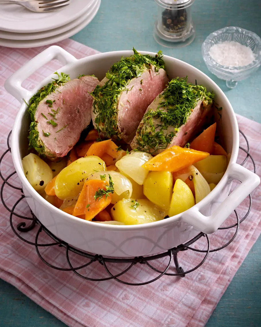 Kräuter-Schweinefilet aus dem Ofen Rezept Kräuter-Schweinefilet aus dem Ofen Rezept