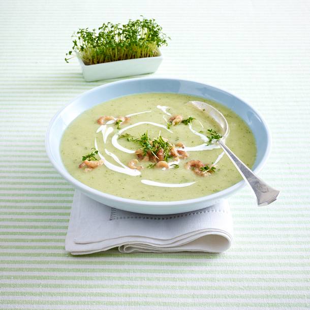 Kresse-Suppe mit Krabben Rezept Kresse-Suppe mit Krabben Rezept