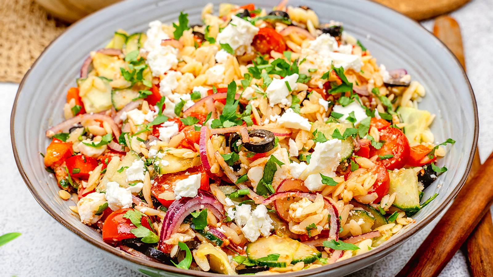 Kritharaki-Salat Mit Feta Rezept | LECKER